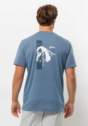 Jack Wolfskin T-Shirt VONNAN S/S GRAPHIC T Hellblau/Blau/Grau