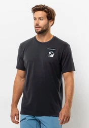 Jack Wolfskin T-Shirt VONNAN S/S GRAPHIC T Dunkelblau/Dunkelgrau/Schwarz
