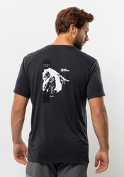 Jack Wolfskin T-Shirt VONNAN S/S GRAPHIC T Dunkelblau/Dunkelgrau/Schwarz