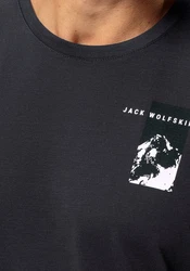 Jack Wolfskin T-Shirt VONNAN S/S GRAPHIC T Dunkelblau/Dunkelgrau/Schwarz