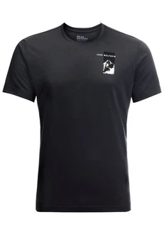 Jack Wolfskin T-Shirt VONNAN S/S GRAPHIC T Dunkelblau/Dunkelgrau/Schwarz