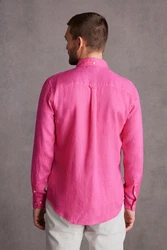 Next Langarmhemd aus Leinengemisch Rosa