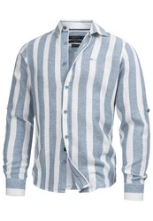 Indicode Langarmhemd Brayden Blau/Hellblau