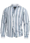 Indicode Langarmhemd Brayden Blau/Hellblau