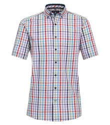 Redmond Kurzarmhemd Button-Down-Kragen Comfort Fit Mischfarben/Grün/Hellblau