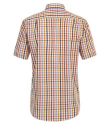 Redmond Kurzarmhemd Button-Down-Kragen Comfort Fit Mischfarben/Rot/Braun/Gelb