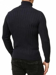 Red Bridge Herren Rollkragen Pullover Strickpullover mit Logopatch Navy