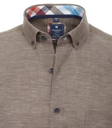 Redmond Kurzarmhemd Comfort Fit 241160999 Grau/Braun/Khaki/Beige