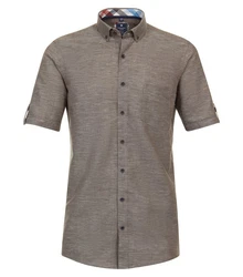 Redmond Kurzarmhemd Comfort Fit 241160999 Grau/Braun/Khaki/Beige