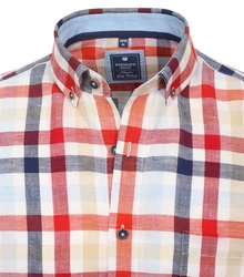 Redmond Kurzarmhemd Comfort Fit Rot