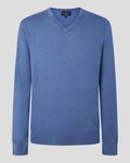 Hackett London Strickpullover Blau/Hellblau