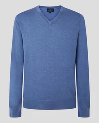 Hackett London Strickpullover Blau/Hellblau