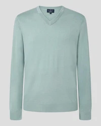 Hackett London Strickpullover Hellblau/Grün/Hellgrün/Türkis/Blau