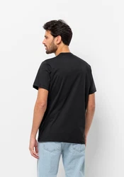 Jack Wolfskin T-Shirt ESSENTIAL T Schwarz/Dunkelgrau/Grau/Gelb