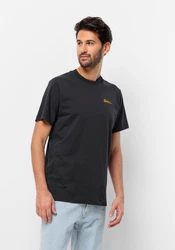 Jack Wolfskin T-Shirt ESSENTIAL T Schwarz/Dunkelgrau/Grau/Gelb