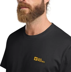 Jack Wolfskin T-Shirt ESSENTIAL T Schwarz/Dunkelgrau/Grau/Gelb