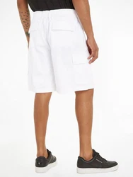 Calvin Klein Jeans Cargohose CARGO SHORT mit Logopatch Weiß/Creme/Grau/Dunkelblau