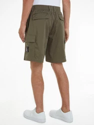 Calvin Klein Jeans Cargohose CARGO SHORT mit Logopatch Khaki/Dunkelgrün