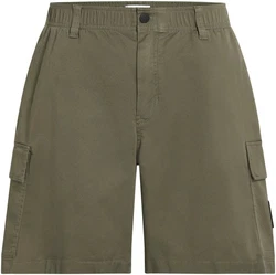 Calvin Klein Jeans Cargohose CARGO SHORT mit Logopatch Khaki/Dunkelgrün