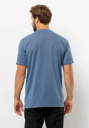 Jack Wolfskin T-Shirt VONNAN S/S T Grau/Hellblau/Blau