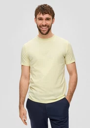 Kurzarmshirt Jerseyshirt im Slim Fit Blende