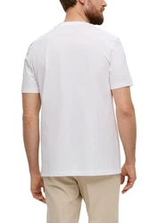 s.Oliver BLACK LABEL Kurzarmshirt T-Shirt Frontprint schwarz