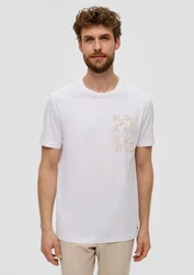 s.Oliver BLACK LABEL Kurzarmshirt T-Shirt Frontprint schwarz