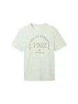 TOM TAILOR T-Shirt mit Logo Print Hellgrün/Grün/Khaki