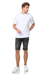 Denim House Jeansshorts Schne Destroyed Jeans Capri im Used-Look Schwart (31)