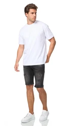 Denim House Jeansshorts Schne Destroyed Jeans Capri im Used-Look Schwart (31)