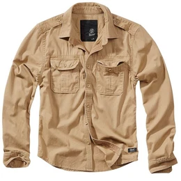 Funktionshemd Vintage Shirt Herren Cargo Hemd Langarm bergre