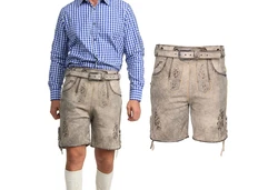 Steigenhofer Manufaktur Trachtenlederhose ANTIK Beige/Khaki
