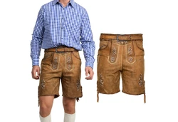 Steigenhofer Manufaktur Trachtenlederhose ANTIK Braun/Beige/Khaki