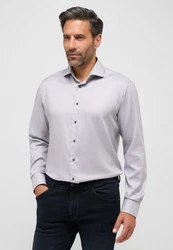 Eterna Langarmhemd MODERN FIT Grau/Hellgrau