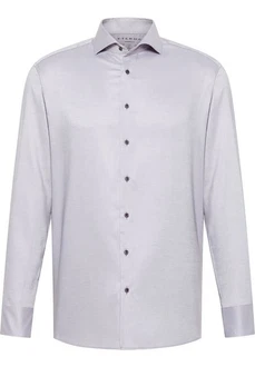 Eterna Langarmhemd MODERN FIT Grau/Hellgrau