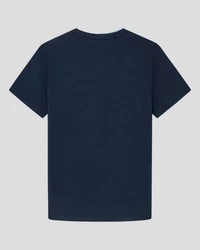 Hackett London Kurzarmshirt Dunkelblau/Hellblau/Blau