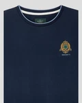 Hackett London Kurzarmshirt Dunkelblau/Hellblau/Blau