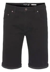 Arizona Jeansshorts gerader Schnitt niedrige Leibhöhe Schwarz/Dunkelgrau