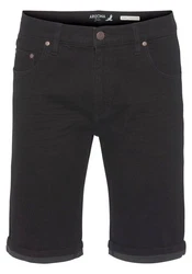 Arizona Jeansshorts gerader Schnitt niedrige Leibhöhe Schwarz/Dunkelgrau