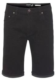 Jeansshorts gerader Schnitt, knieumspielende Lnge, niedrige Leibhhe