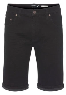 Arizona Jeansshorts gerader Schnitt niedrige Leibhöhe Schwarz/Dunkelgrau