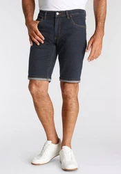 Arizona Jeansshorts gerader Schnitt niedrige Leibhöhe Blau/Dunkelblau/Hellblau