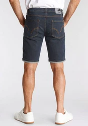 Arizona Jeansshorts gerader Schnitt niedrige Leibhöhe Blau/Dunkelblau/Hellblau