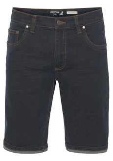 Arizona Jeansshorts gerader Schnitt niedrige Leibhöhe Blau/Dunkelblau/Hellblau