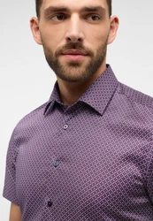 Eterna Kurzarmhemd SLIM FIT NON IRON Lila/Fliederfarben