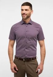 Eterna Kurzarmhemd SLIM FIT NON IRON Lila/Fliederfarben