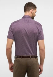 Eterna Kurzarmhemd SLIM FIT NON IRON Lila/Fliederfarben