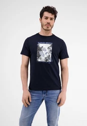LERROS T-Shirt mit Fotoprint Dunkelblau