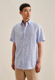 Businesshemd Regular Regular Kurzarm Kentkragen Floral