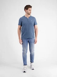 LERROS Henleyshirt Serafino Dunkelblau/Blau/Hellblau/Grau